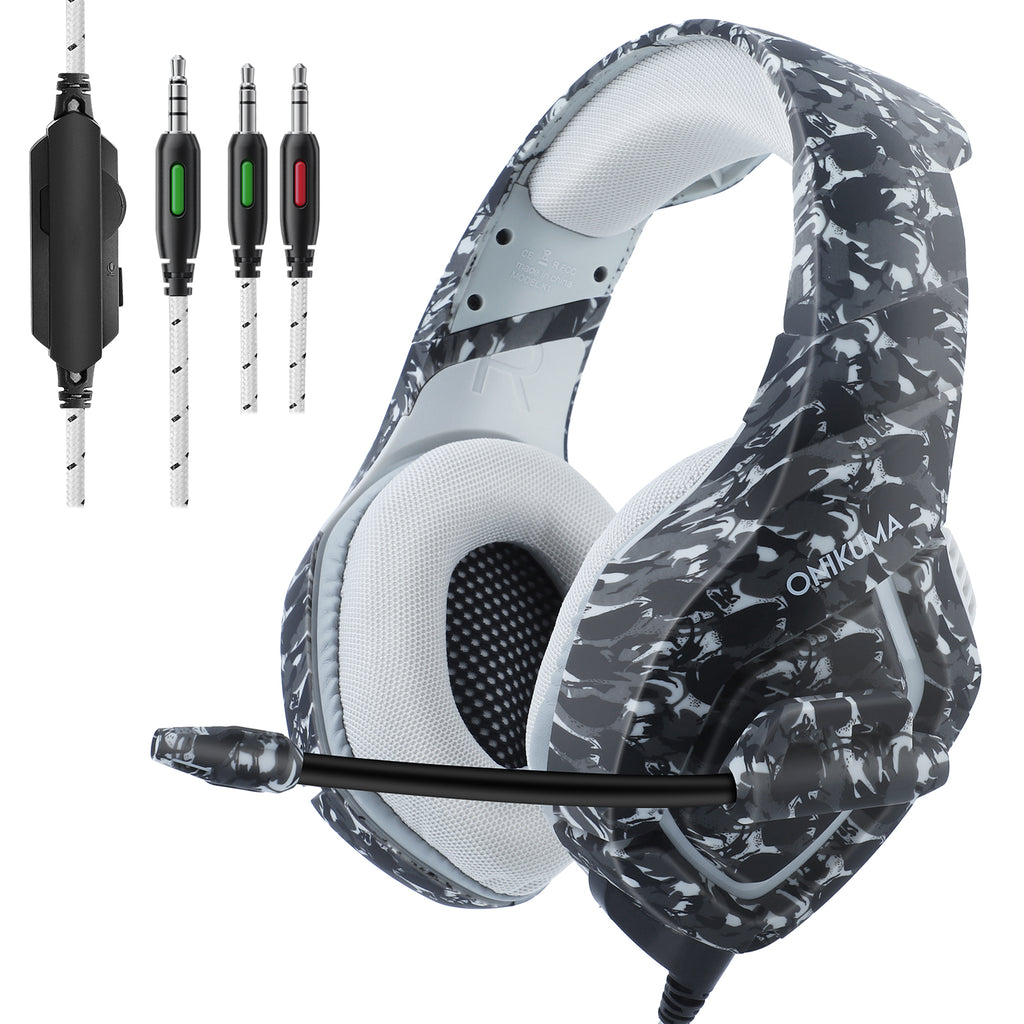 ONIKUMA K1-B Camouflage Elite stereo gaming headset for PS4, Xbox, PC and Switch