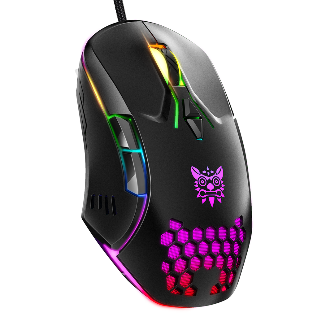ONIKUMA CW902 Wired Gaming Mouse RGB Optical Mause With Colorful Lighting, PC Laptop Adjustable DPI Mechanical Mouse