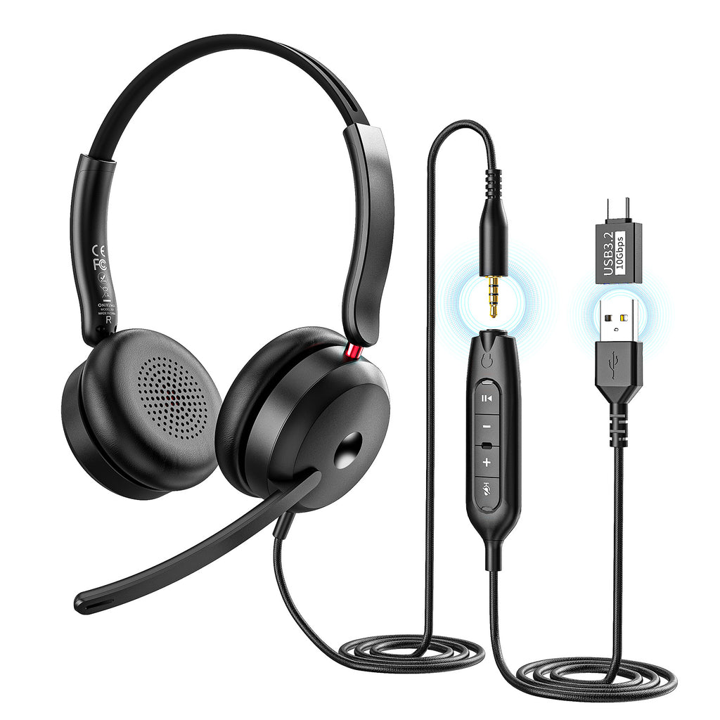 ONIKUMA X81 USB Headset with Noise-Canceling Mic & Multi-Connectivity