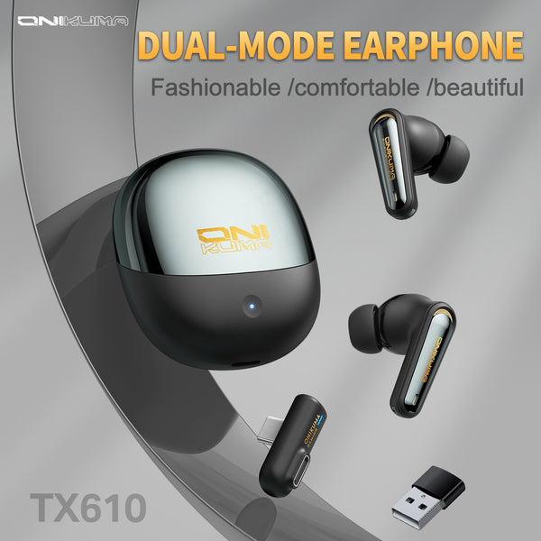 ONIKUMA TX610 Gaming Earbuds - Dual-Mode ANC with 30ms Ultra-Low Latency