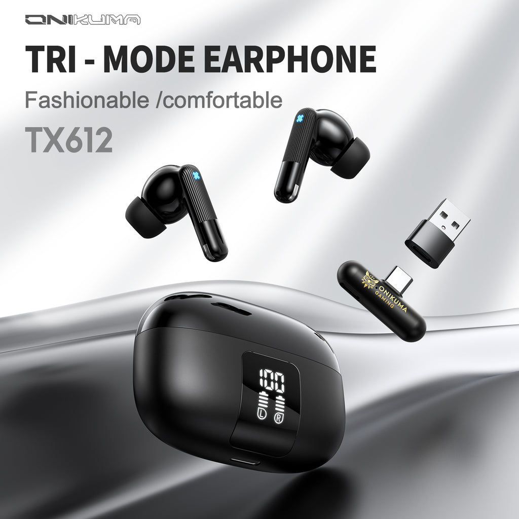 ONIKUMA TX612 Gaming Earbuds -Low Latency Gaming Headset, Hi-Fi Sound for PS5, Quest 3S/3/2, Nintendo Switch, Steam Deck