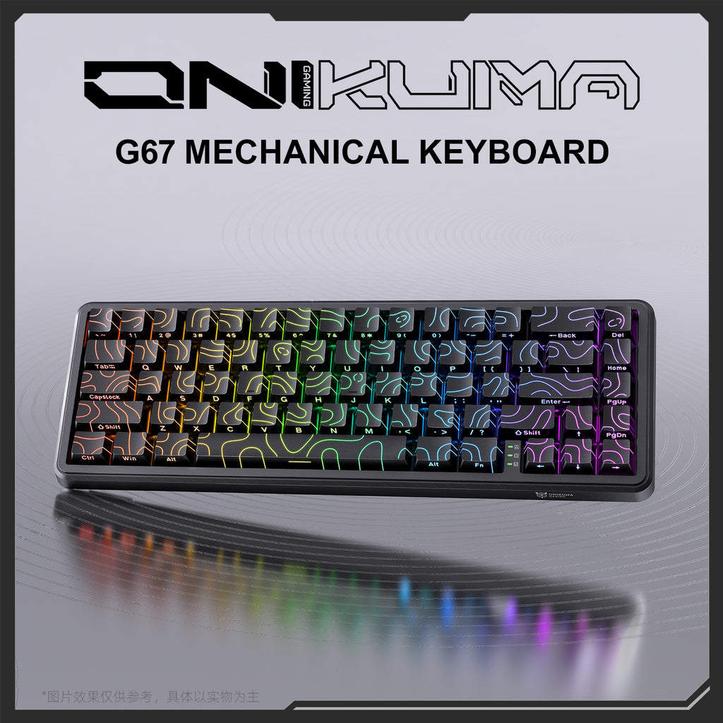 ONIKUMA G67 Rapid Trigger Keyboard 60% Percent, Hall Effect Topographic Gaming Keyboard, Wired RGB Custom Mechanical Key Board with Magnetic Switch