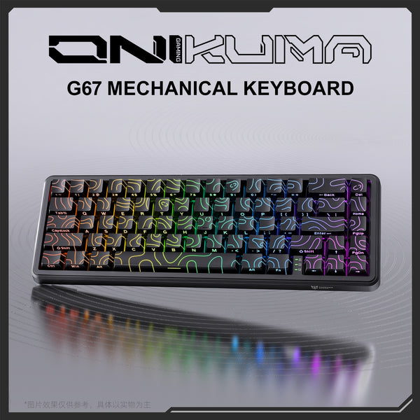 ONIKUMA G67 Rapid Trigger Keyboard 60% Percent, Hall Effect Topographic Gaming Keyboard, Wired RGB Custom Mechanical Key Board with Magnetic Switch