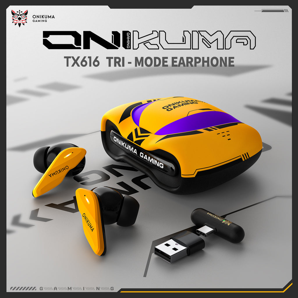‌ONIKUMA TX616 Dual-Mic Noise Reduction Earbuds with Tri-Mode Seamless Connectivity