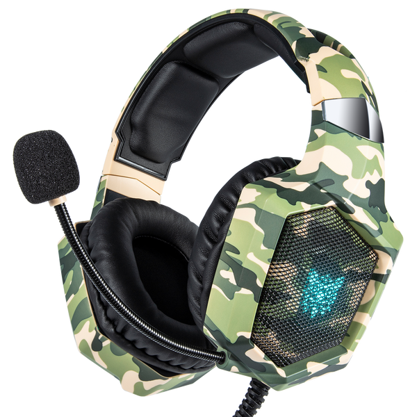 ONIKUMA K8 Gaming Headset Wired Stereo Headphones Noise-canceling With Mic LED Lights Earphone For PS4 XBox One PC Laptop Tablet